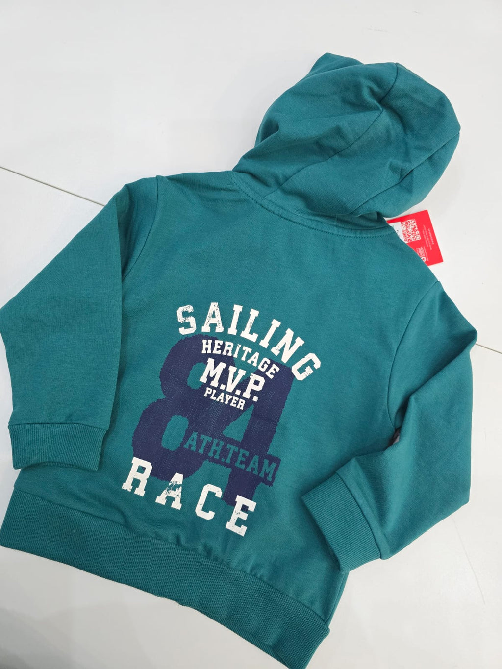 Felpa con zip verde