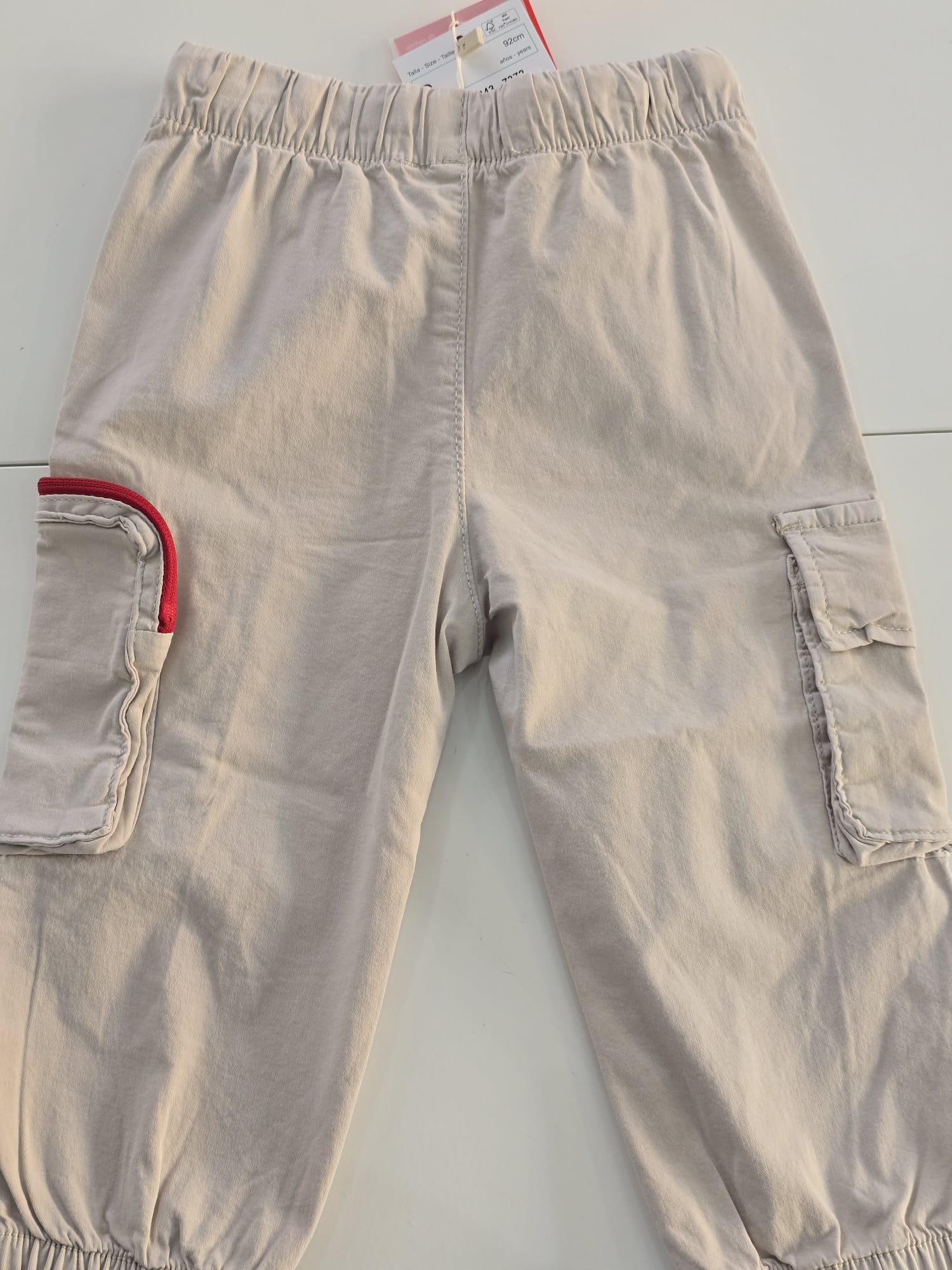Pantalone cotone beige