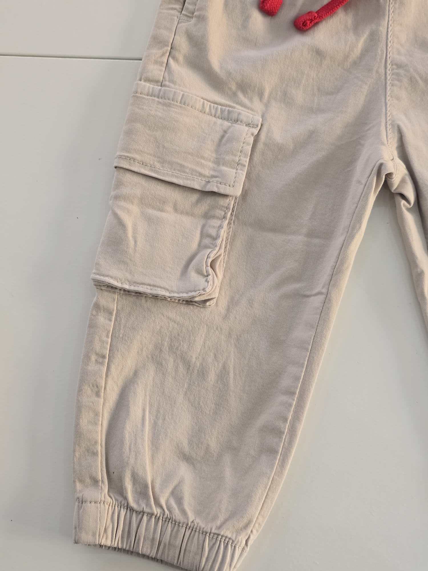 Pantalone cotone beige