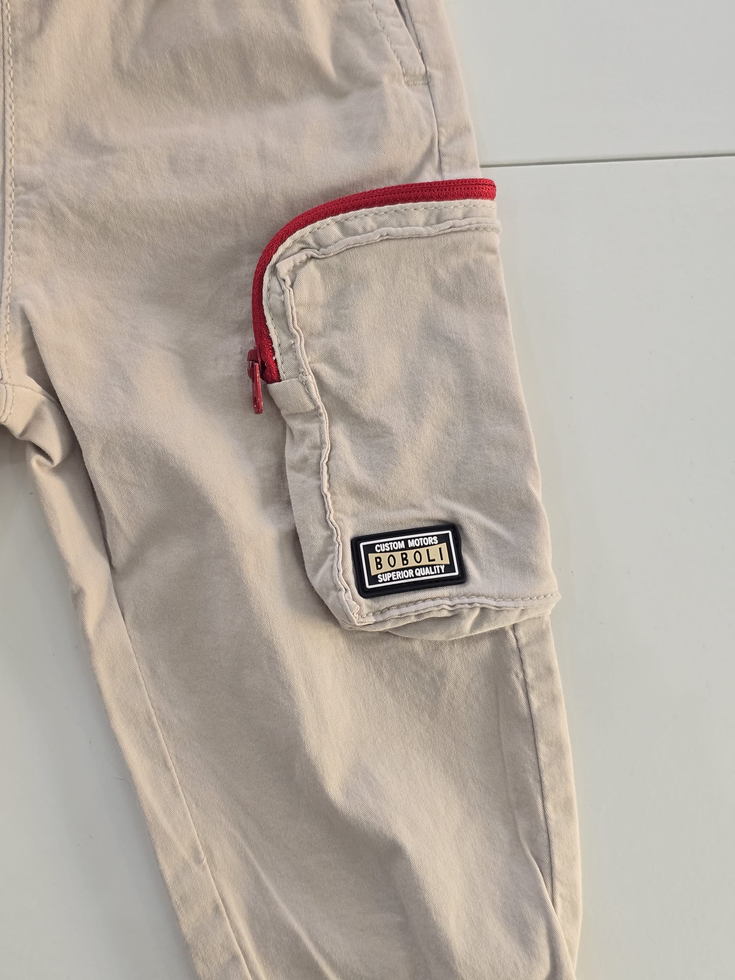 Pantalone cotone beige