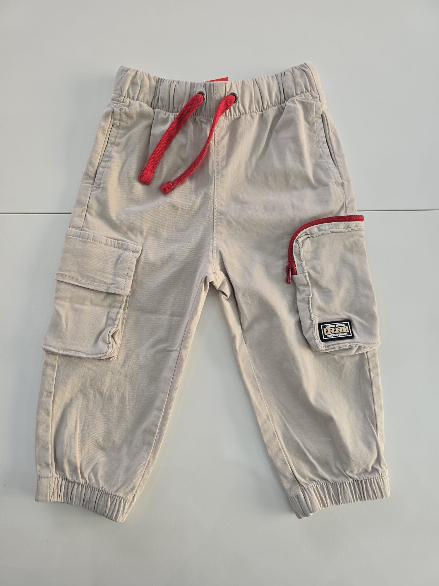 Pantalone cotone beige