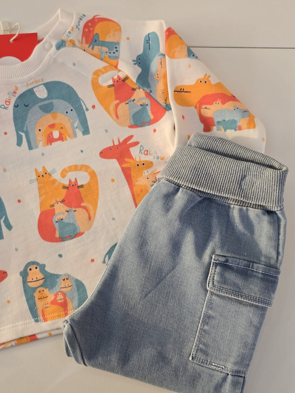 Completo animali denim