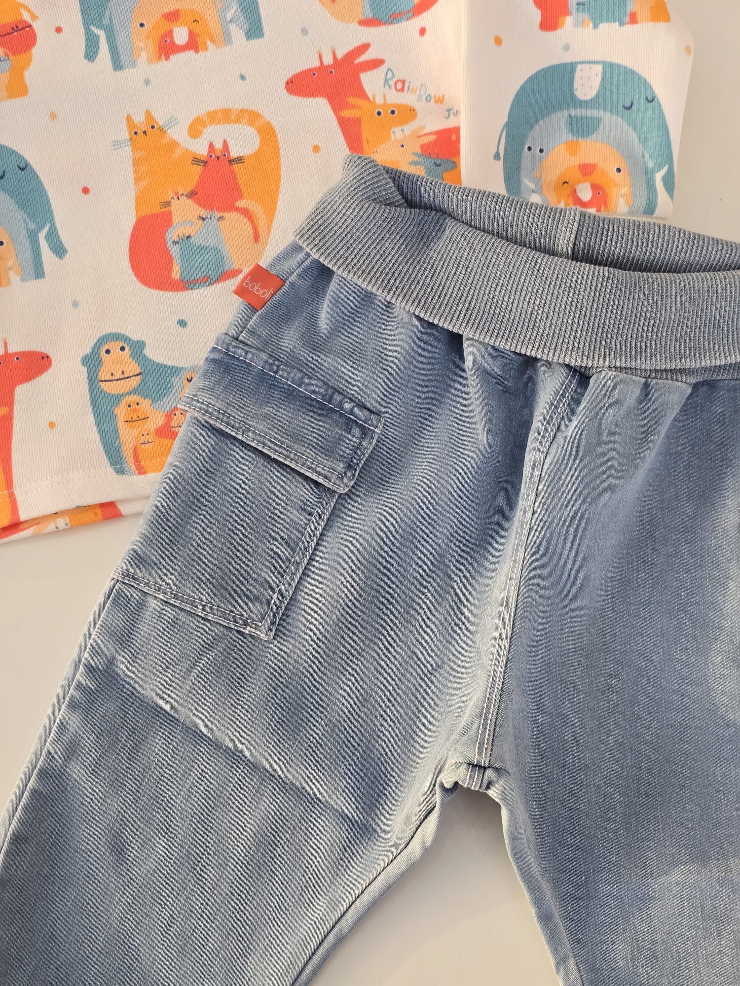Completo animali denim