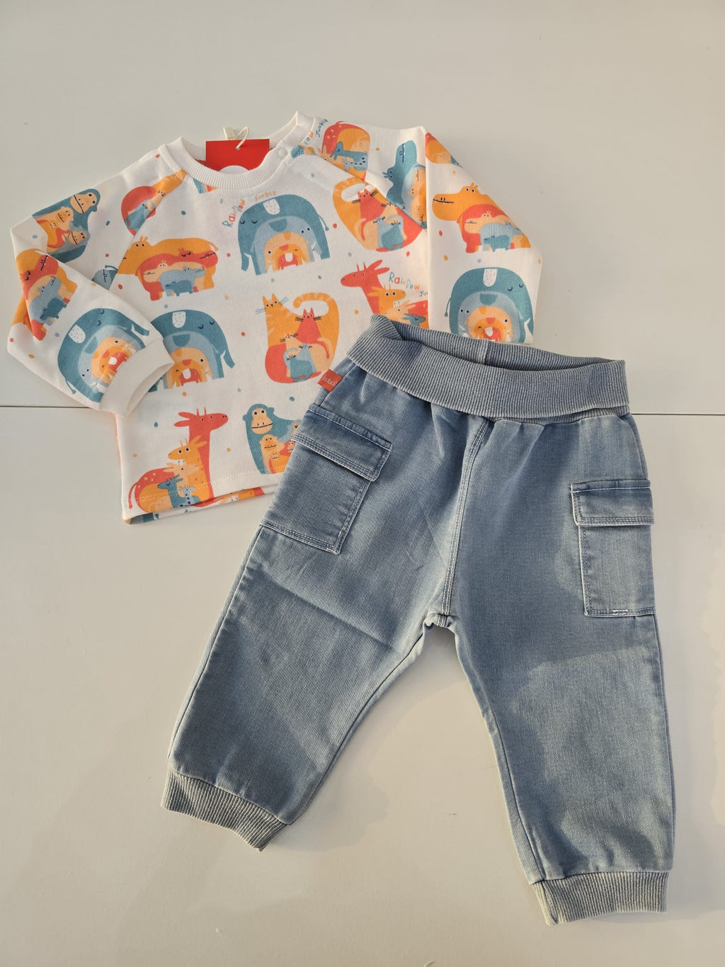Completo animali denim